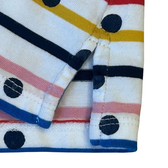 Boden Multicolor Striped and Dotted Long Sleeve Top Women's 4 - Picture 3 of 6